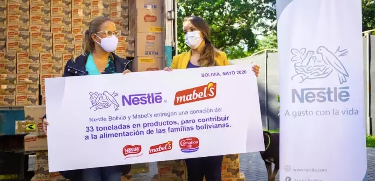 Nestlé y Mabel´s entregan más 250 mil productos alimenticios al Gobierno Municipal de Santa Cruz para familias más necesitadas