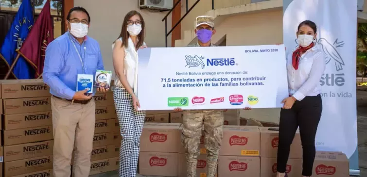 Nestlé Bolivia dona más de Bs. 3.5 millones en productos alimenticios